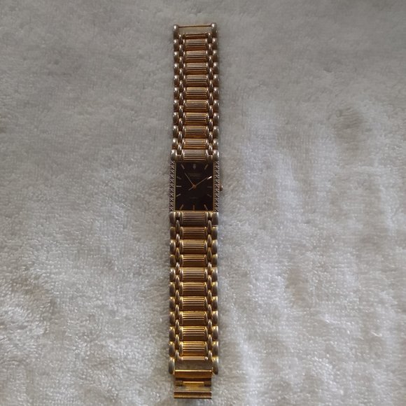Montre Femme Vintage Waltham Prestige - Cadran Argenté, Bracelet Noir/argent, Quartz, Pile Neuve, Occasion